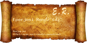 Eperjesi Renátó névjegykártya